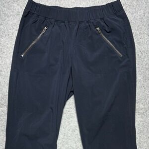 Athleta La Viva Pant Womens 4 Navy Blue Recycled Stretch Ruched Ankle Hiking
